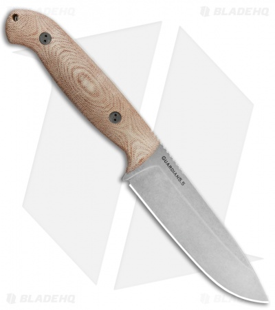 Bradford Knives Guardian5.5 Fixed Blade 3D Natural Micarta (5" SW N690)