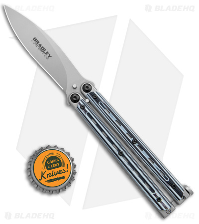 Bradley Kimura Butterfly Balisong Knife Black & White G-10 (3.9 Bead Blast)