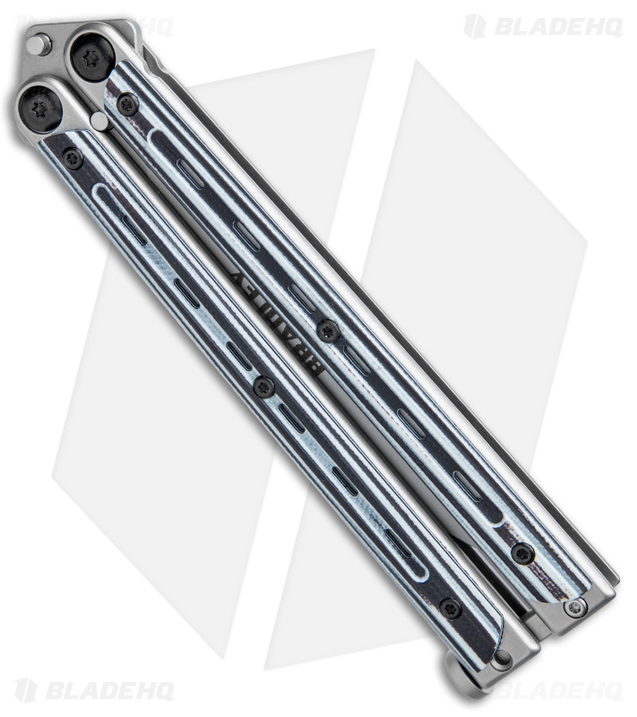 Bradley Kimura Butterfly Balisong Knife Black & White G-10 (3.9 Bead Blast)
