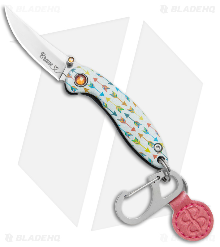 Brighten Blades BRAVE Keychain Frame Lock Knife Arrow Aluminum (1.7" Satin)