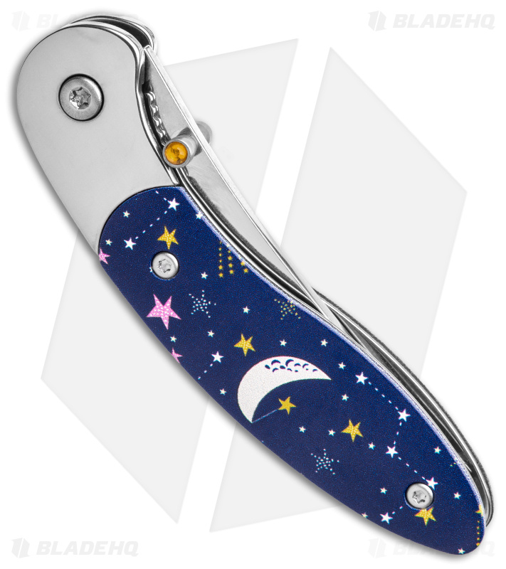 Brighten Blades DREAM Liner Lock Knife Blue Aluminum (2.6" Satin)