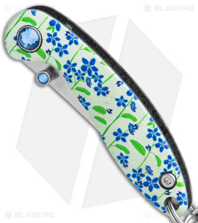 Brighten Blades FAITH Keychain Frame Lock Knife Floral Aluminum (1.7" Satin)