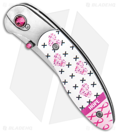 Brighten Blades HOPE Liner Lock Knife Pink Aluminum (2.6" Satin)