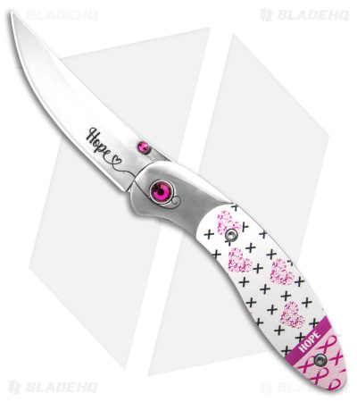 Brighten Blades HOPE Liner Lock Knife Pink Aluminum (2.6" Satin)