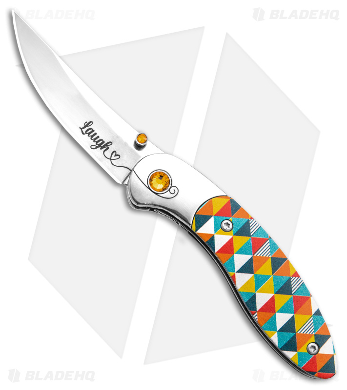 Brighten Blades LAUGH Liner Lock Knife Aluminum (2.6" Satin)
