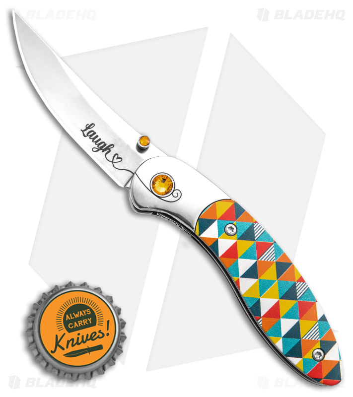 Brighten Blades LAUGH Liner Lock Knife Aluminum (2.6