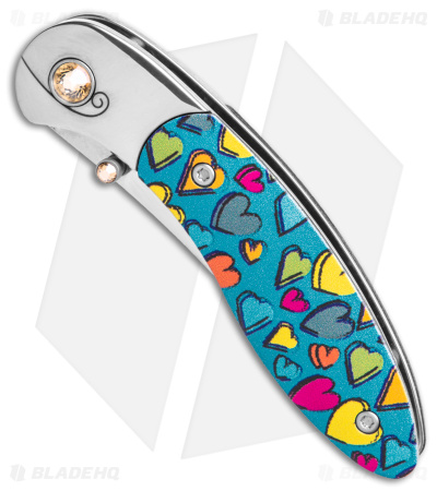 Brighten Blades LOVE Liner Lock Knife Heart Aluminum (2.6" Satin) 