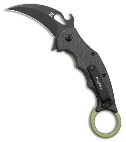 Brighten Blades Moonstruck Karambit Green Titanium w/ Carbon Fiber (2.5&quot; Black) | 190644