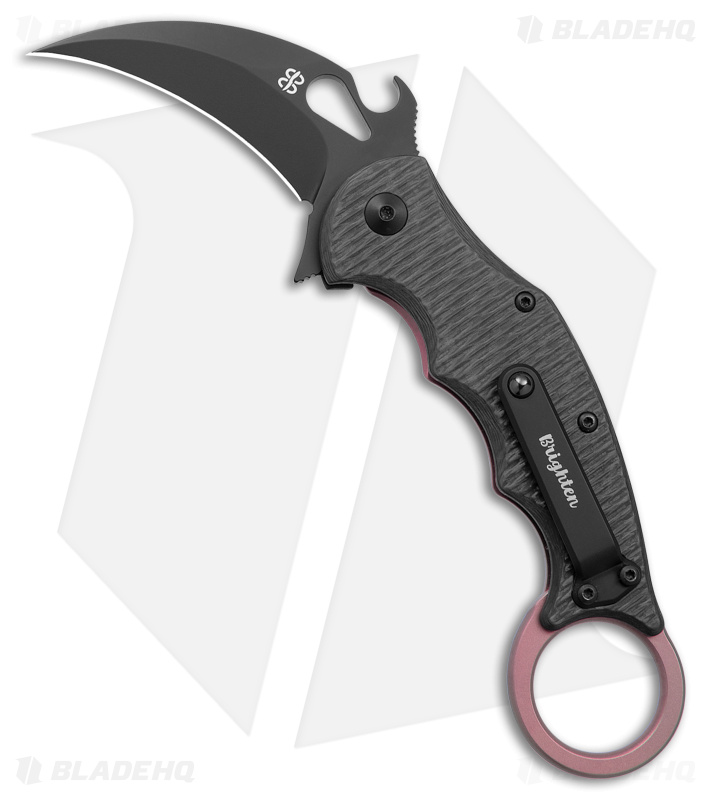 Brighten Blades Moonstruck Karambit Purple Titanium w/ Carbon Fiber (2.5" Black)