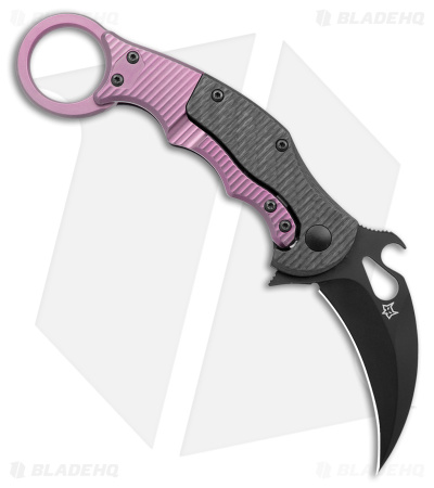 Brighten Blades Moonstruck Karambit Purple Titanium w/ Carbon Fiber (2.5" Black)