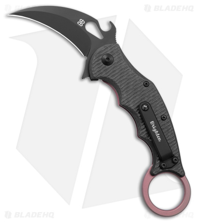 Brighten Blades Moonstruck Karambit Purple Titanium w/ Carbon Fiber (2.5" Black)