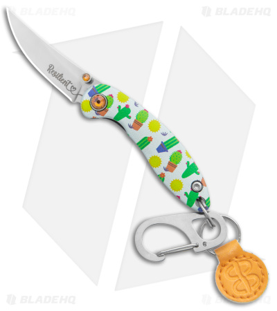 Brighten Blades RESILIENT Keychain Frame Lock Knife Cactus Aluminum (1.7" Satin)