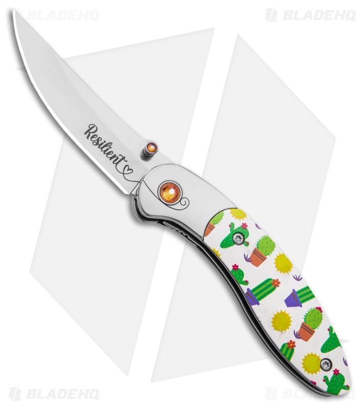 Brighten Blades RESILIENT Liner Lock Knife Cactus Aluminum (2.5" Satin)