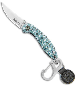 Brighten Blades UNITED Keychain Frame Lock Knife Blue Heart Al (1.7" Satin)