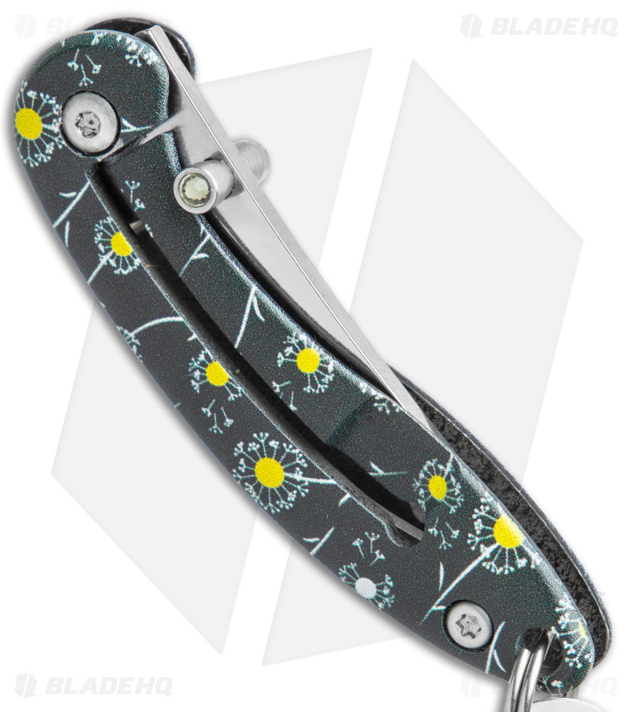 Brighten Blades WISH Keychain Frame Lock Knife Dandelion Aluminum (1.7" Satin)