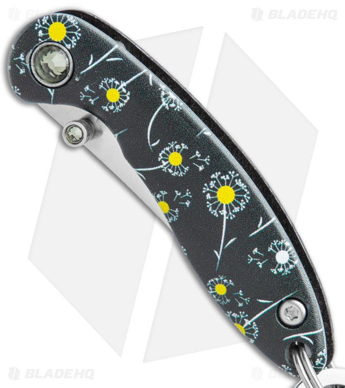 Brighten Blades WISH Keychain Frame Lock Knife Dandelion Aluminum (1.7" Satin)