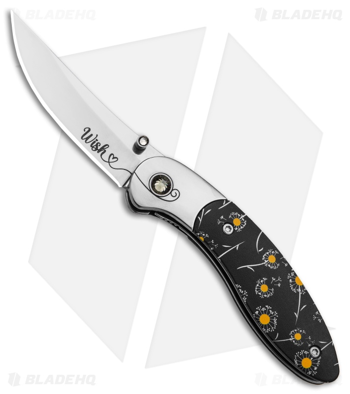 Brighten Blades WISH Liner Lock Knife Dandelion Aluminum (2.6" Satin)