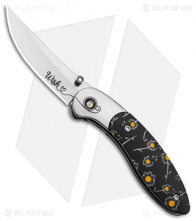 Brighten Blades WISH Liner Lock Knife | Dandelion + Case - Blade HQ