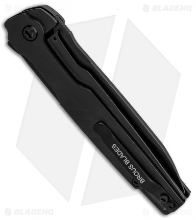 Brous Blades Icon Liner Lock Flipper Knife Blackout (3.25" Black)