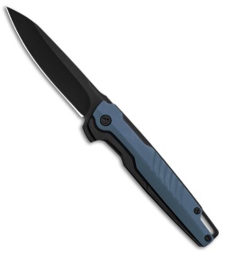 Brous Blades Icon Liner Lock Flipper Knife Blue Blackout (3.25" Black)