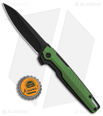 Brous Blades Icon Liner Lock Flipper Knife Green Blackout (3.25" Black)