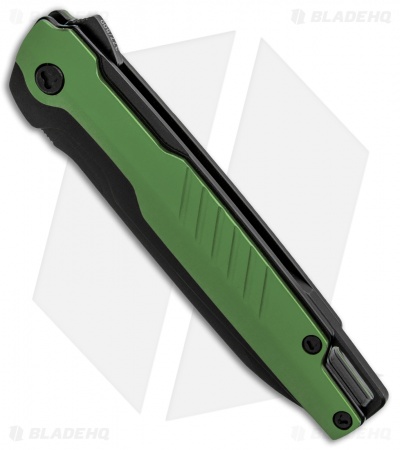 Brous Blades Icon Liner Lock Flipper Knife Green Blackout (3.25" Black)