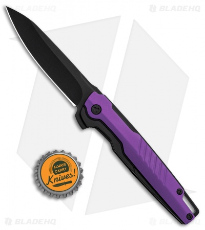 Brous Blades Icon Liner Lock Flipper Knife Purple Blackout (3.25" Black)