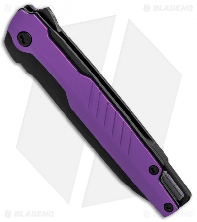 Brous Blades Icon Liner Lock Flipper Knife Purple Blackout (3.25" Black)