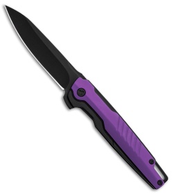 Brous Blades Icon Liner Lock Flipper Knife Purple Blackout (3.25" Black)