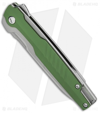 Brous Blades Icon Liner Lock Flipper Knife Green (3.25" Stonewash)