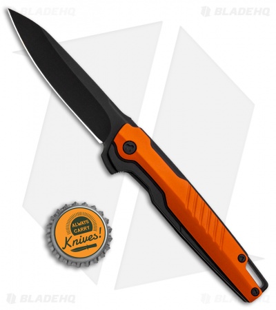 Brous Blades Icon Liner Lock Flipper Knife Orange Blackout (3.25" Black)
