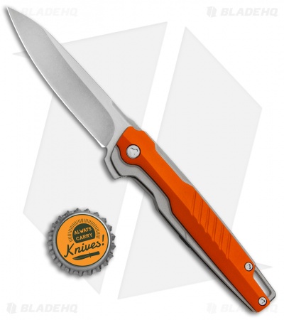 Brous Blades Icon Liner Lock Flipper Knife Orange (3.25" Stonewash)