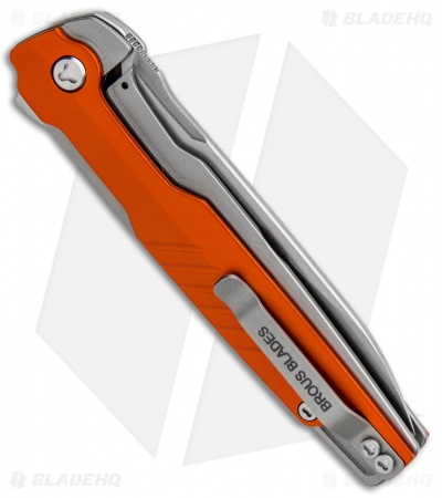 Brous Blades Icon Liner Lock Flipper Knife Orange (3.25" Stonewash)