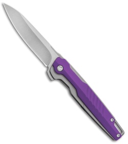 Brous Blades Icon Liner Lock Flipper Knife Purple (3.25" Stonewash)