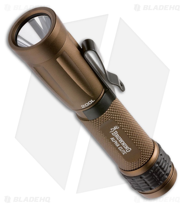 Browning Alpha Elite Flashlight Brown Aluminum 200 lumens