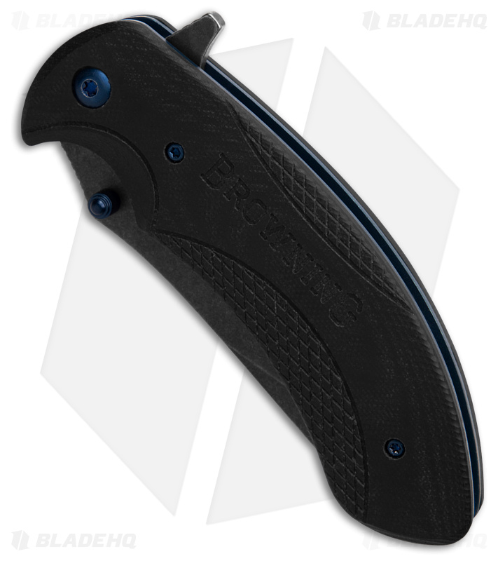 Browning Patriot Folder Large G-10 Black (3.5" Black Stonewash)