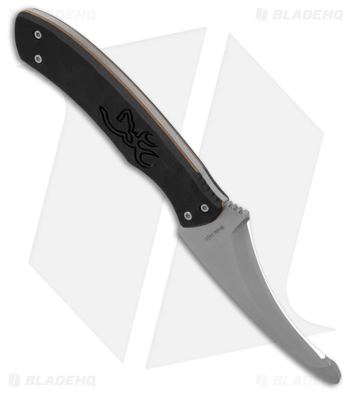Browning Primal Gut Tool Fixed Blade Knife Black Polymer (3.5" Satin) - Boxed