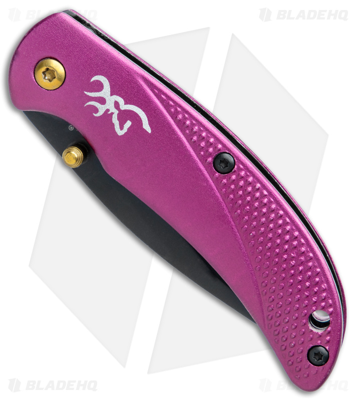 Browning Prism 3 Liner Lock Knife Purple Aluminum (2.4" Black)