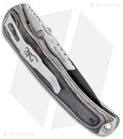 Browning Speedload All Season Drop Point Liner Lock Knife Pakkawood (3" Black)