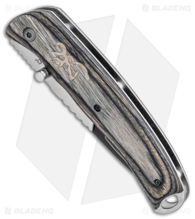 Browning Speedload All Season Drop Point Liner Lock Knife Pakkawood (3" Black)