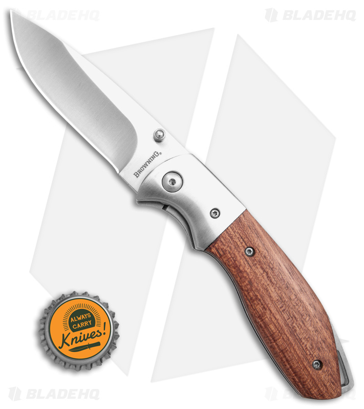 Browning Liner Lock Knife Wood (3.6" Satin)