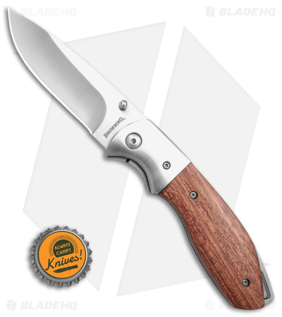 Browning Liner Lock Knife Wood (3.6" Satin)