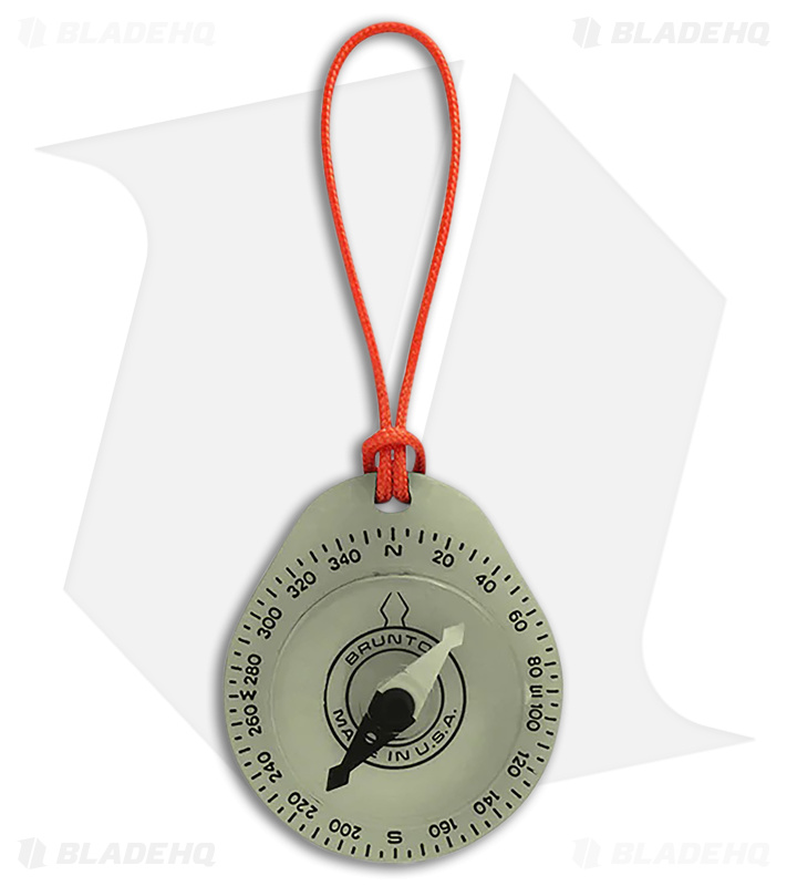 Brunton Glowing Compass w/ Lanyard String Orange