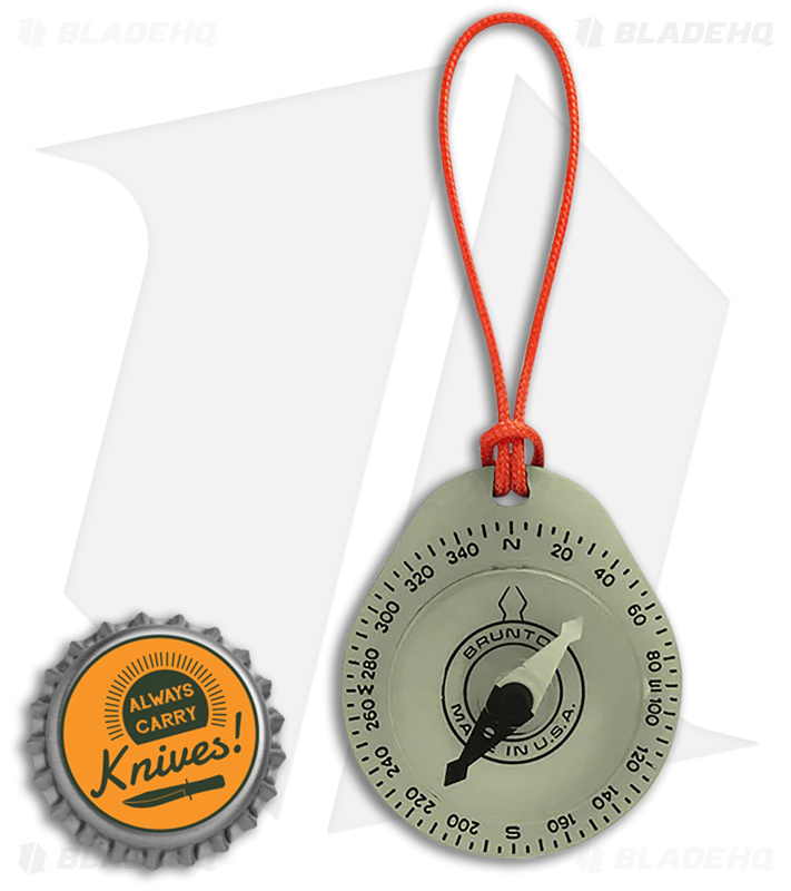 Brunton Glowing Compass w/ Lanyard String Orange 
