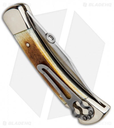Buck 110 Lockback Folding Knife White Bone (3.75" Satin) 