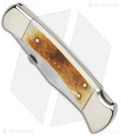 Buck 110 Lockback Folding Knife White Bone (3.75" Satin) 