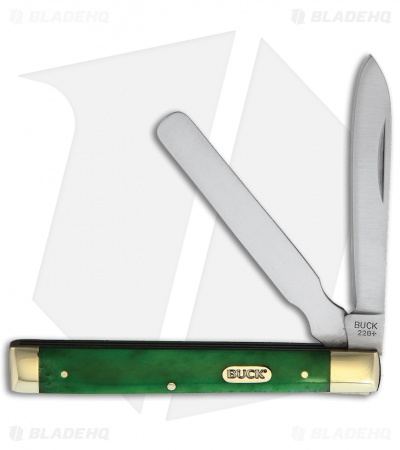 Buck 12621 Doctor's Folding Knife Green Bone (2.8" Spear Point/Spatula)