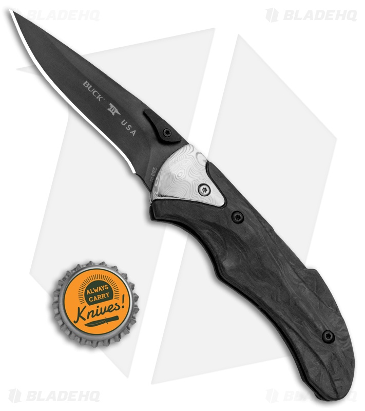 Buck Fluid X1 Legacy Collection L.E. Lockback Knife Marble CF (3" Black)