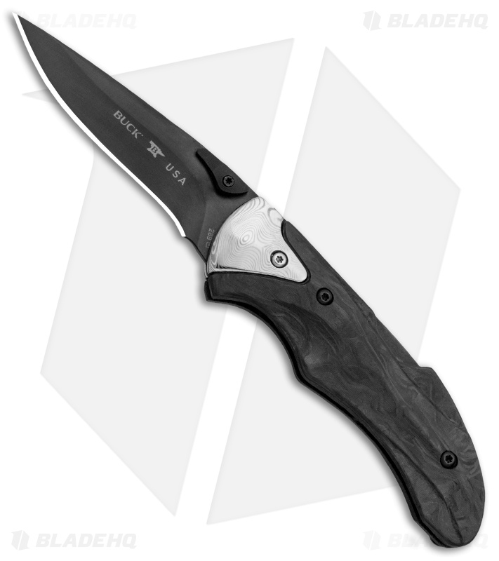 Buck Fluid X1 Legacy Collection L.E. Lockback Knife Marble CF (3" Black)