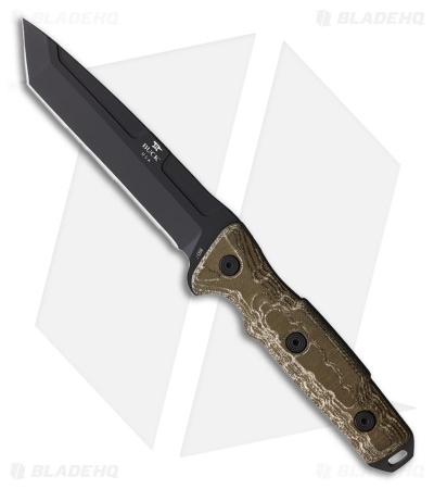 Buck Ground Combat Fixed Knife Green Micarta (Black) BU893BO